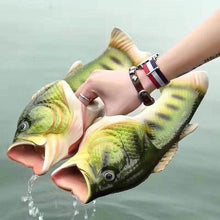Load image into Gallery viewer, Funny slippers family house shoes men large size 33-47 summer beach slippers boys unisex fish slippers men 2020