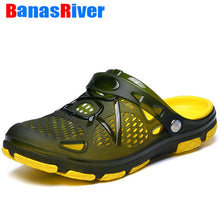 Load image into Gallery viewer, New Summer Fashion Sneakers Men Shoes Outdoor Slippers Fashion Beach Sandals Jelly Breathable Flip Flops Hollow Casual Footwear